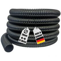 Teichschlauch 15 Meter Länge 38 mm 1 1/2' schwarz Top Qualität Spiralschlauch