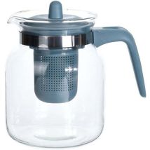 Excellent Houseware - Teiera In Vetro Per Tè Caldo Con Manico In Plastica E Filtro 1500 Ml -verde