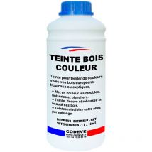 Codève Bois - Teinte Bois Couleur - 1 l - Codeve Bois - Incolore - Pour La Teinture En Couleurs D'un Bois Européen Ou Exotique.