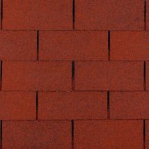 Timbela - Tejas bituminosas trio, de color rojo - la techumbre bituminosa 3 m2 t-red