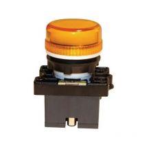 103-001-908 Piloto intermitente de plástico con casquillo y bombilla de 12V - Naranja - Teknic