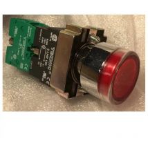 Teknic 103-002-420 Bouton Poussoir Lumineux affleurant 24V 2W 1NO - Rouge