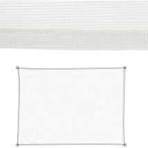 Cliccandoshop - LOLAhome Toldo Vela de Sombra 3x4 m Rectangular Blanco. Fibras Alta resistencia 200gr/m² hdpe, Protección uv, Transpirable. Para