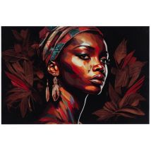 Tela Africana 118 x 78 cm – Quadro Decorativo – Design Africana – 78 cm