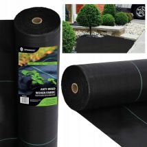 Tela agricola 90G 0,8x50m nera tessuto agricolo uv forte anti-erba grosso