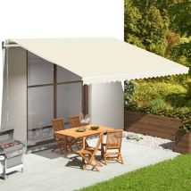 Tela de repuesto para toldo crema 5x3,5 m vidaXL