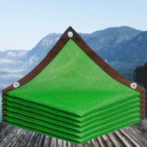 Tela de Sombra, Red de Sombra Exterior, Toldo Vela para Pérgola, Terraza, Plantas, Invernadero, Balcón, Verde Oscuro - 5x5m