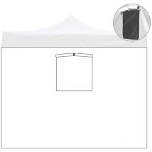 Evergreen - Cubierta lateral para cenador con ventana Blanco impermeable para cenador con cierre 200x200 cm