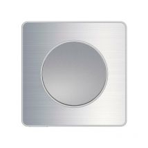 Piastra Singola Odace, Alluminio Spazzolato con Bordo in Alluminio Schneider Electric