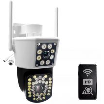 Maka - Telecamera di Videosorveglianza IP66 da Esterno con Rotazione 360°, hd Wifi, Visione Notturna e Supporto Micro sd fino a 256GB