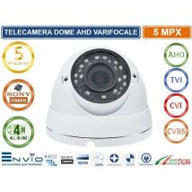Envio - telecamera dome ibrida 4in1 ahd tvi cvi cvbs varifocale 2,8-12mm 5 mp sony starvis IP66