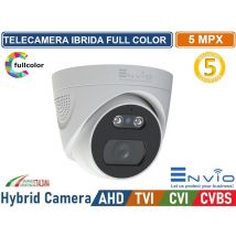 Envio - telecamera ibrida dome full color 4IN1 ahd cvi tvi cvbs 2.8MM 5MP utc control visione notturna a colori con audio
