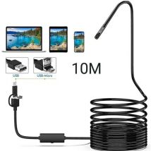 Telecamera Mini Endoscopica Led Camera Ispezione Flessibile 10m Ingresso Microusb