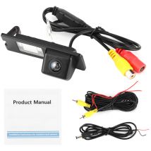 SJLERST Telecamera posteriore CCD HD IP68 Telecamera di parcheggio a 170 gradi per luce targa adatta per Fluence Duster