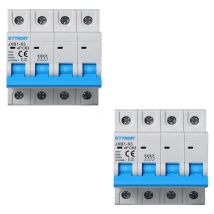 Safire - Interruttore Magnetotermico Automatico 4P 63A 220V 380V Salvavita Stotz 2 Pezzi