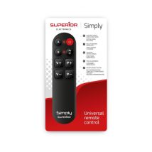Telecomando Universale Tv Superior Simply Numeric 17x4.8x1.5cm Nero - Suptlb002