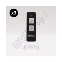 Sommer - Pearl Twin : Lot de 3 télécommandes 2 canaux pour portails et portes de garage - Fréquence : 868 mhz - Référence : s10019-0001 - Technologie