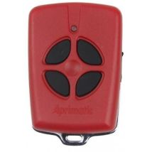 SICE – Télécommande APRIMATIC TM4 – 4 canaux – 433.92 MHz – Boîtier rouge – Auto-apprentissage
