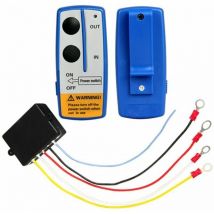 Télécommande de treuil sans fil 12 v, kit de télécommande de treuil sans fil universel 12 v 50 pieds pour camion de voiture (2 grandes télécommandes