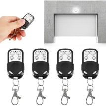 Fitags - Télécommande porte-clés,4 pièces universel clonage télécommande sans fil porte-clés pour porte de garage de voiture 433 mhz