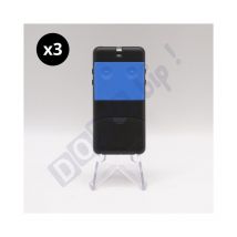 Cardin - Lot de 3 télécommandes 2 canaux pour portails et porte de garage S435 TX2 - Fréquence 433,92MHz - Codage Rolling Code