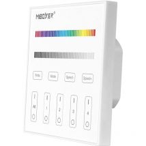 Mi Light - Télécommande DMX512 Tactile Murale Dimmable Radiofréquence 4 Zones Blanc - rgbw