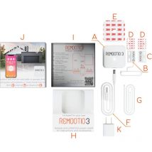 Proteco - Telecommande via smartphone Wi-Fi - Bluetooth - Internet / App remootio 3 (2 contacts / 20 cles ) - 1414