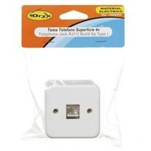 Oryx Aufputz-Telefonsteckdose 4v – Weiß – Elegante Lösung für elektronische Arbeiten