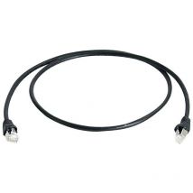 Telegärtner - 100008467 RJ45 Netzwerkkabel, Patchkabel cat 6a s/ftp 3.00 m Schwarz Flammwidrig, mit Ra