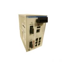 General Electric - Telemecanique TCSESM083F2CU0 Verwalteter Ethernet-Switch 6 Kupferports - 2 Multimode-Glasfaserports - Weiß