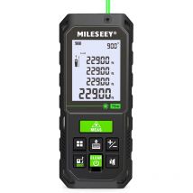 TÉLÉMÈTRE AVEC MÈTRE DE DISTANCE NUMÉRIQUE ÉTANCHE LASER VERT 70m LCD