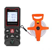 Sunxury - Télémètre Laser, outil de mesure Intelligent, mesure du Volume de la zone 60 mètres avec niveau et ruban à mesurer pliable de 100M