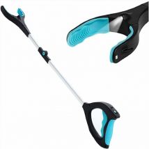 Telescopic Grabber with Light, Foldable Grabber with Non-Slip Jaw, 90° Rotating Head, Foldable Grabber for Garbage Collection