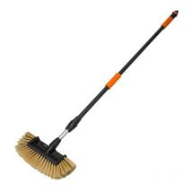 Bradas - Autowaschbürste, Soft-Teleskopmodell 150-250 cm, Autowaschbürste, weiche Borsten, ausziehbarer Griff, Absperrventil, ergonomisches und