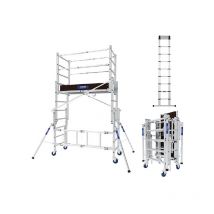 Teleskopgerüst - maximale Arbeitshöhe 3.80m + Teleskopleiter 3.80m - 22407420/TEL-20138