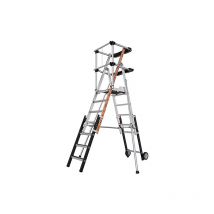 Teleskopische Podestleiter 5 bis 7Stufen - Max. Arbeitshöhe 3.60m - 2274211