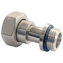 SOMATHERM – Teleskopverbinder 15/21 – Messing – 1/2" (15x21) – vernickelt – 3,3 cm hoch, 5,3 cm breit, 3,3 cm tief