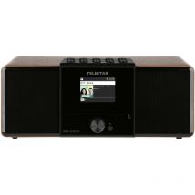 Telestar - dira s 32i cd Radio-lecteur cd dab+, fm, Internet dlna, WiFi, usb, cd, Bluetooth, radio internet avec télécommande bois (foncé) X258032