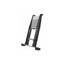Echelle télescopique 3.50m avec barre stabilisatrice - 11 marches 50mm - TEL-70235WS