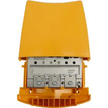 36dB 3e BIII-FM-UHF Mastverstärker 15 dB, BIII/DAB 32 dB, UHF 36 dB, IP 23, robustes ABS-Gehäuse