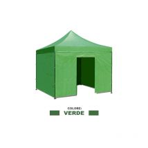 Grecoshop - Teli laterali/Copertura per gazebo pieghevole impermeabile 3x3m Verde - Mod. Loop