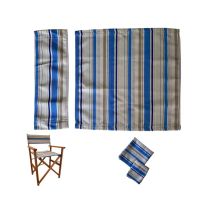 Teli Ricambio Sedia Da Regista Fodere Seduta E Sedile In Poliestere Resistente E Lavabile – Blu Beige, Ecrù 50x50