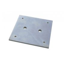 Renz Bodenmontageplatte 150x150x5mm für elliptische Sockel – Stahl verzinkt – 7 Jahre Garantie gegen Korrosion