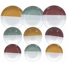 Tognana - Tellerservice 18-teilig Schichten Steingut Mehrfarbig