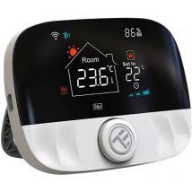 Smart Termostato WiFi Compatibile Alexa, App per Telefono, Comando a Distanza, Blocco Bambini, Programma Settimanale, Protezione Antigelo, Non