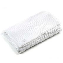 Telo bianco trasparente occhiellato retinato antivento antistrappo anti uv misura 2x4 mt STI