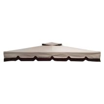 Telo Copertura Ricambio Beige Gazebo 3x3 Giardino 3x3 Antivento
