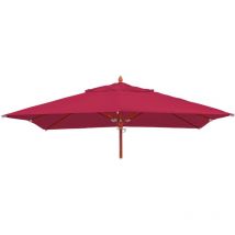 [NON UTILIZZATO] Telo copertura ricambio per ombrelloni quadrati HHG-671 tessuto 300g/m² 4x4m bordeaux