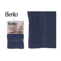 Asciugamano tinta unita 30x50 blu scuro cotone/poliestere