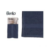 Asciugamano tinta unita 90x150 blu scuro cotone/poliestere